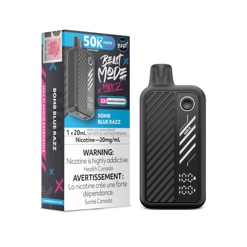 Bomb Blue Razz Flavour Beast Beast Mode Max 2 Canada