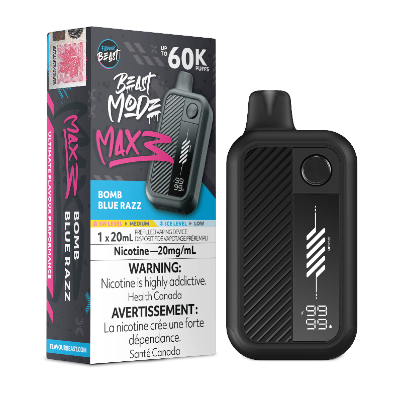 Bomb Blue Razz Flavour Beast Beast Mode Max 3 Canada