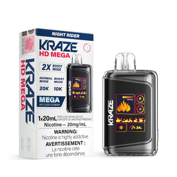 Kraze HD Mega - Night Rider | Theravape Canada TheraVape Inc. Kraze HD Mega - Night Rider | Theravape Canada TheraVape Inc.