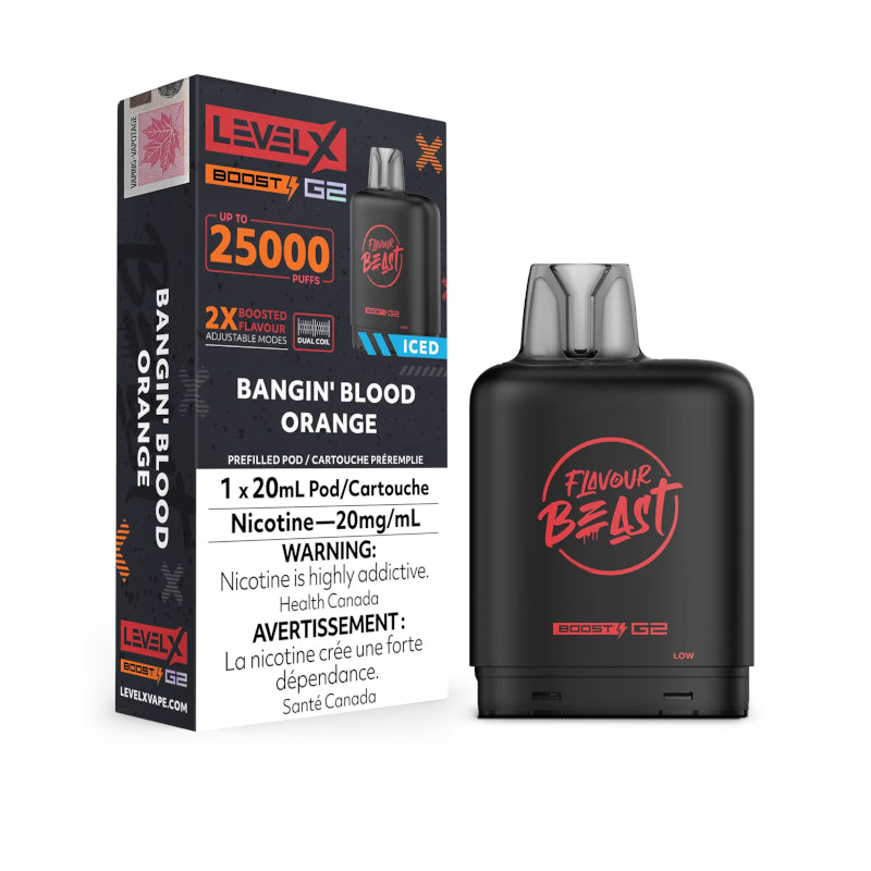 flavor beast vape near me Flavour Beast Level X BOOST G2 Pods - Bangin Blood Orange