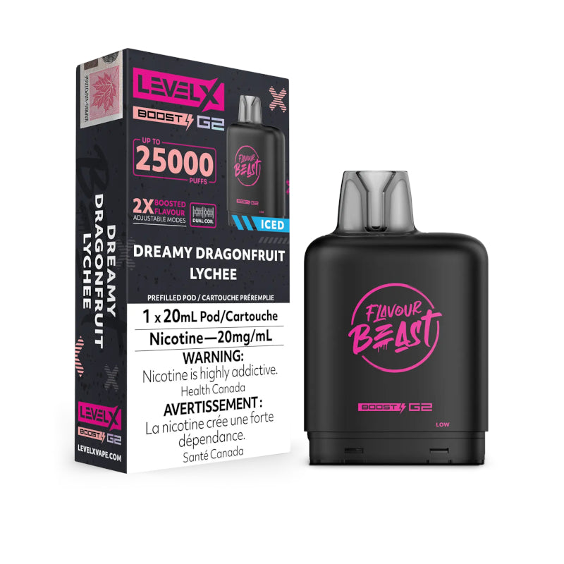 Dreamy Dragonfruit Lychee Iced Flavour Beast Level X G2 BOOST Near Me