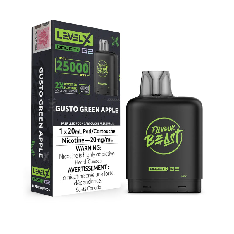 Gusto Green Apple Flavour Beast Level X G2 Near Me