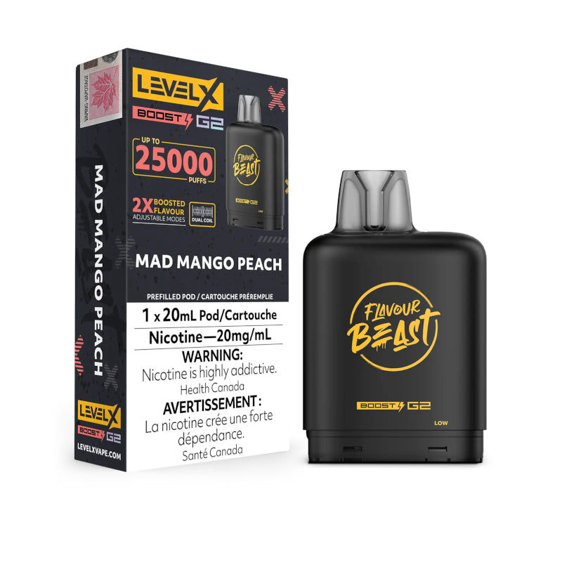 Mad Mango Peach Flavour Beast Level X G2 Canada