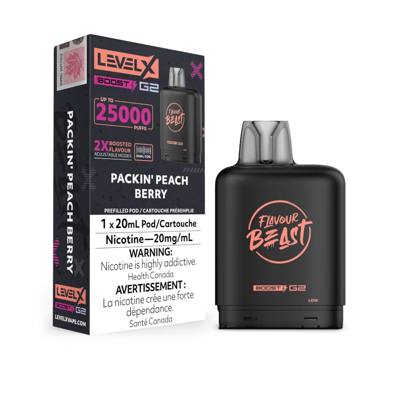 Packin Peach Berry Flavour Beast Level X G2 BOOST Near Me