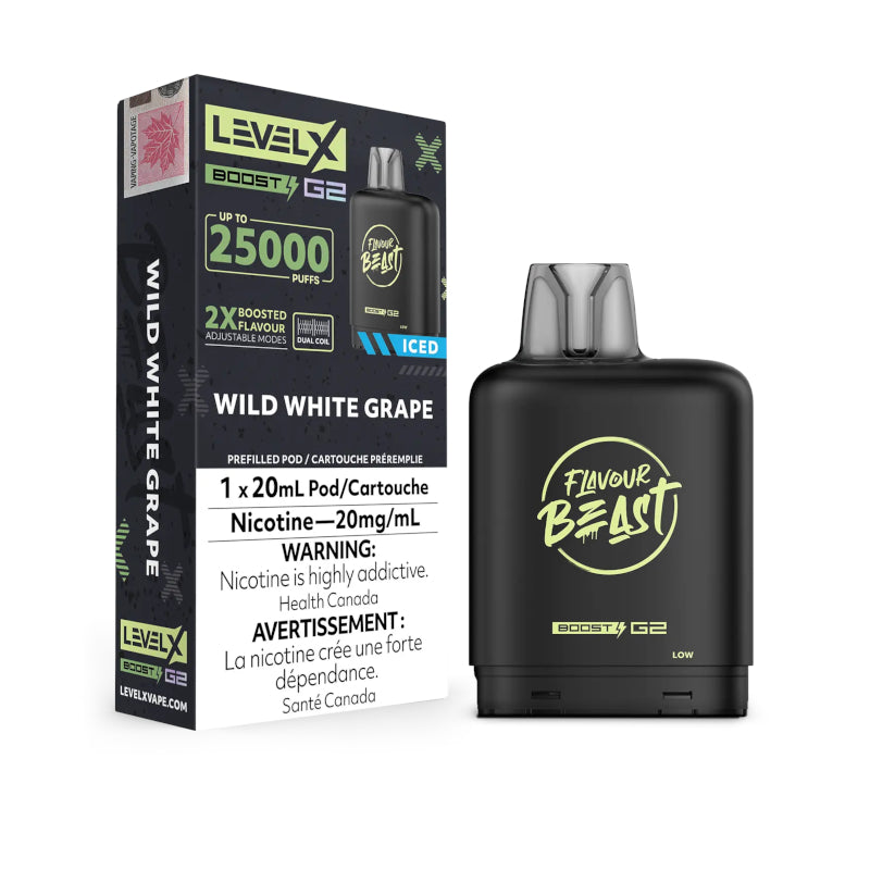 Wild White Grape Iced Flavour Beast Level X G2 Canada