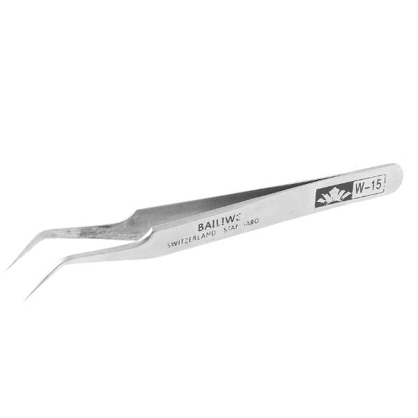 Stainless Steel Tweezers (Angled Tip)