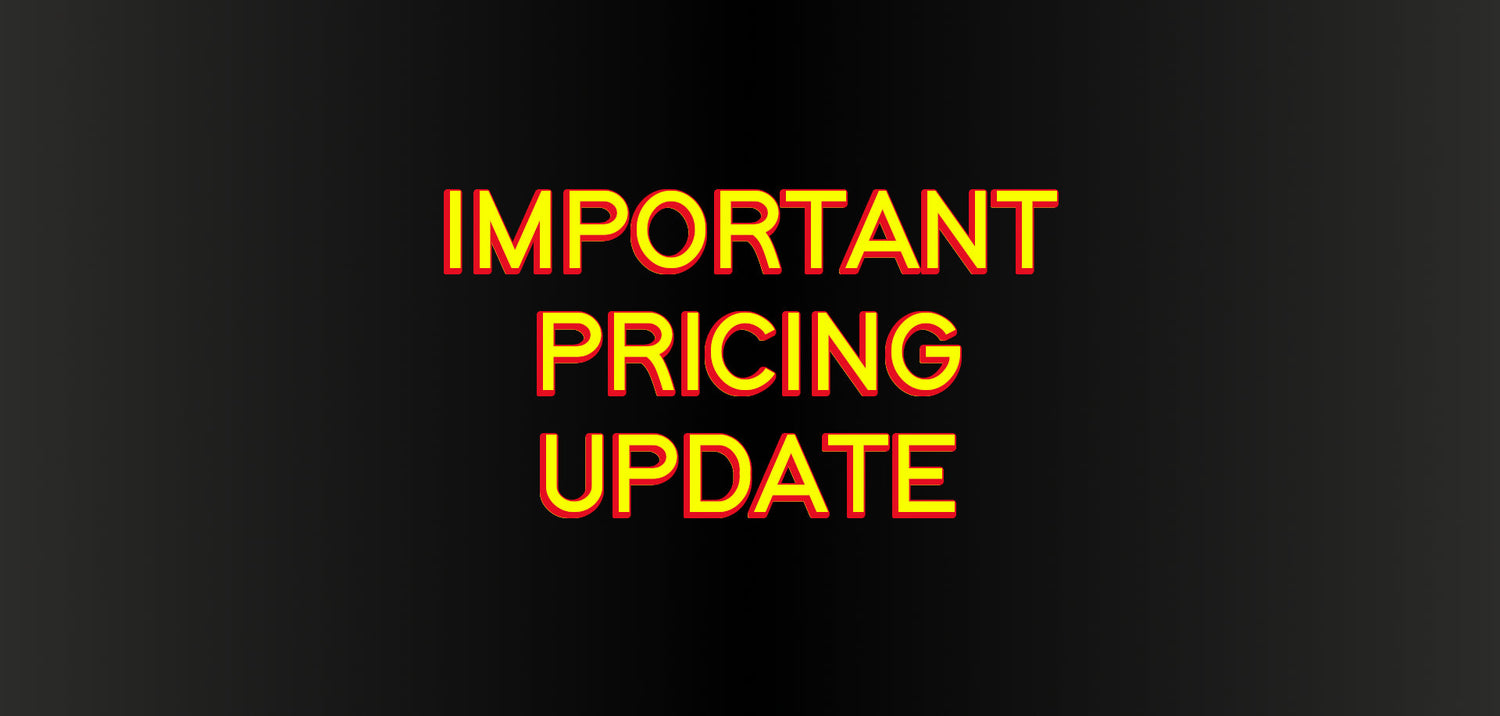 Important Pricing Update