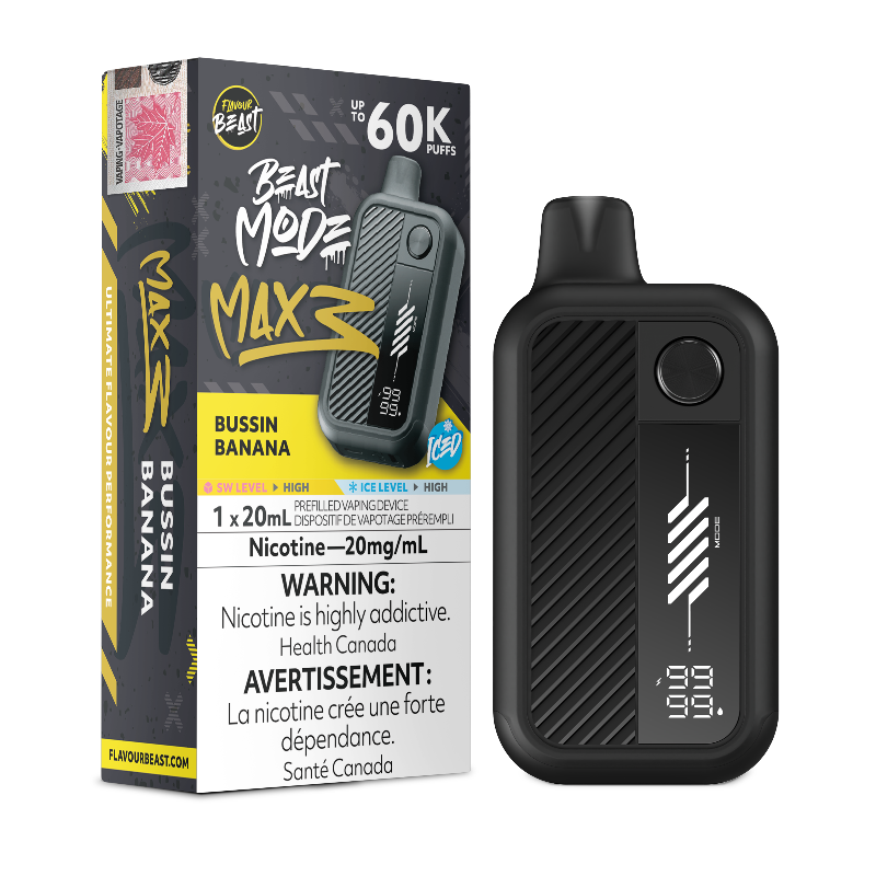 Bussin Banana Flavour Beast Beast Mode Max 3 vape Near Me
