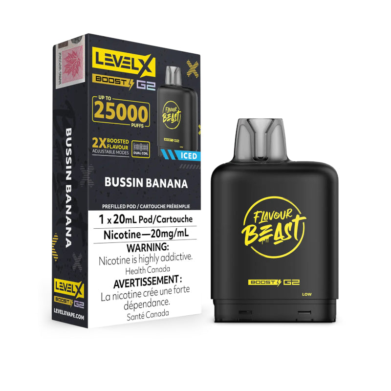 Bussin Banana Iced Flavour Beast Level X G2 Near Me
