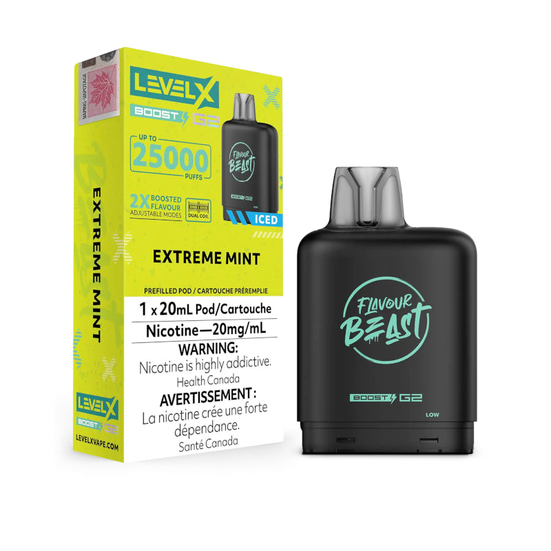 Extreme Mint Iced Flavour Beast Level X G2 BOOST Canada
