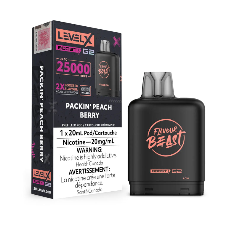 Packin Peach Berry Flavour Beast Level X G2 BOOST Near Me
