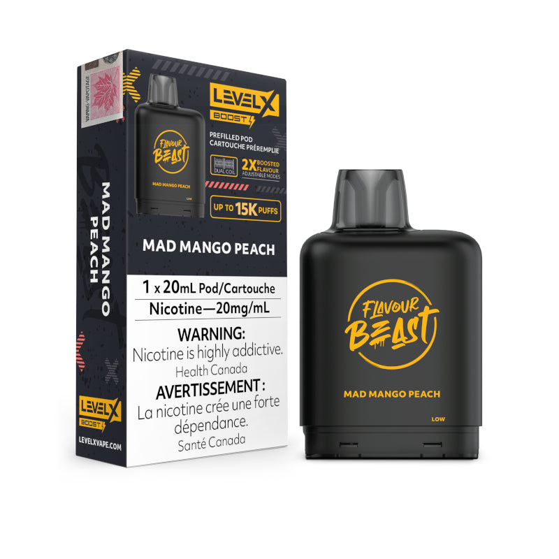 Mad Mango Peach Flavour Beast Boost Level X Pods Near Me