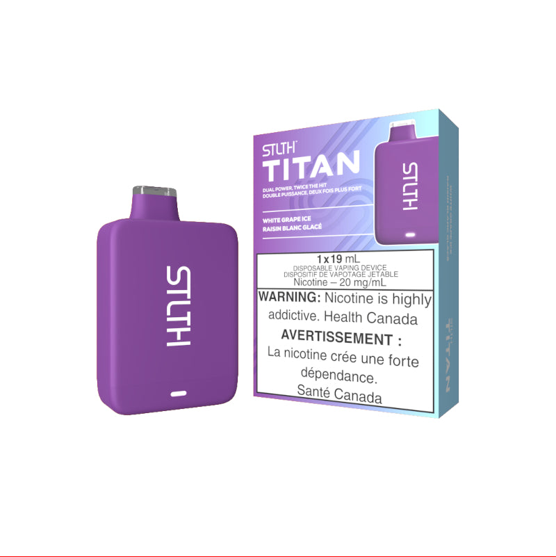 Disposable - STLTH Titan Disposable Vape - White Grape Ice