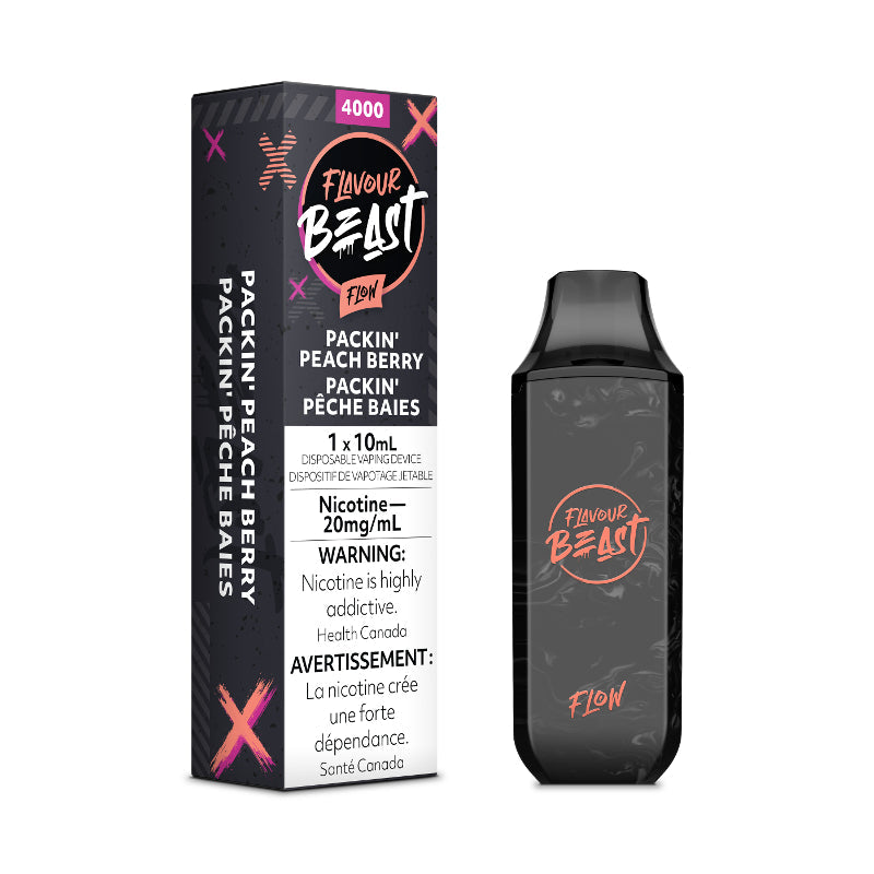 Poppin' Peach Berry Flavour Beast Flow Disposable near me
